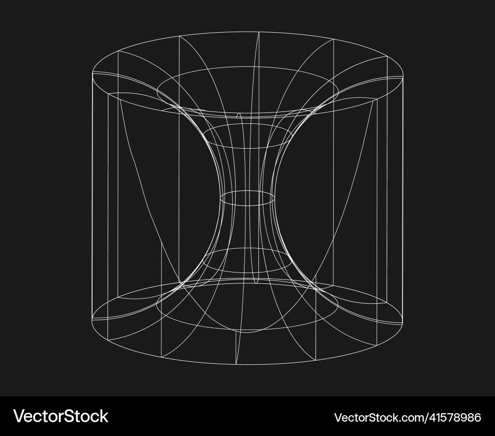 Cyber distorted shape retro punk design element Cyber distorted shape retro punk design element vector image