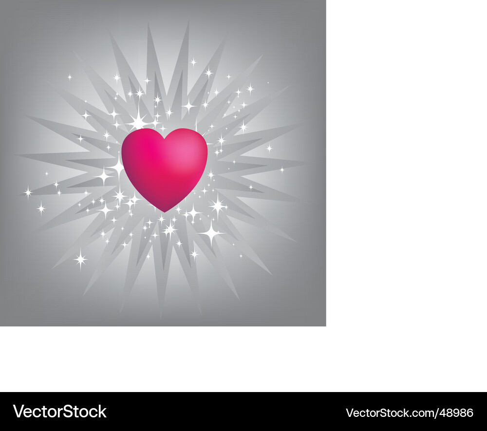 Exploding Pink Heart Vector Image