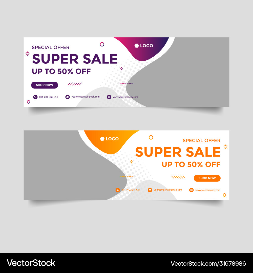 Fashion sale facebook cover banner template Fashion sale facebook cover banner template vector image