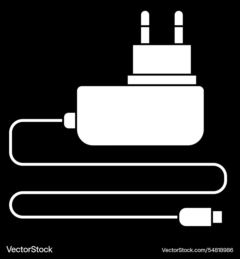 Mobile phone charger icon Vector Image