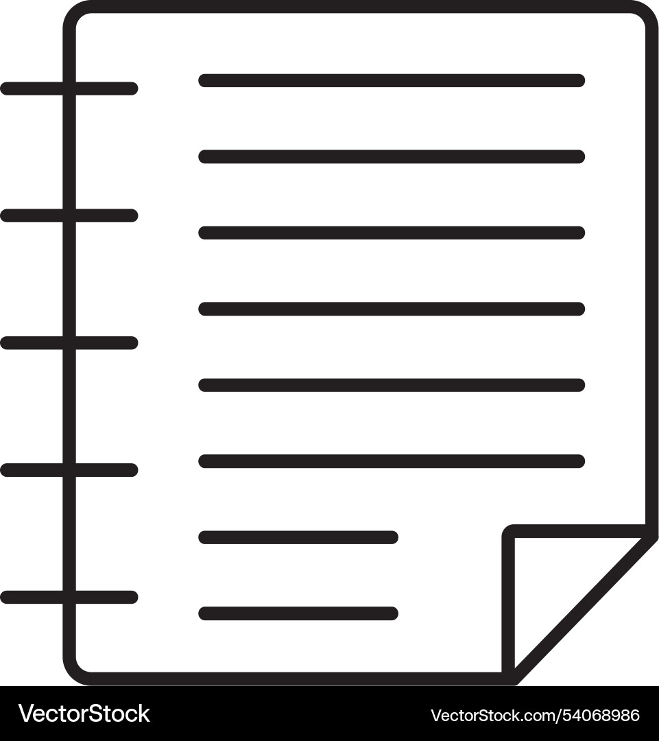 Task line icon design vector image