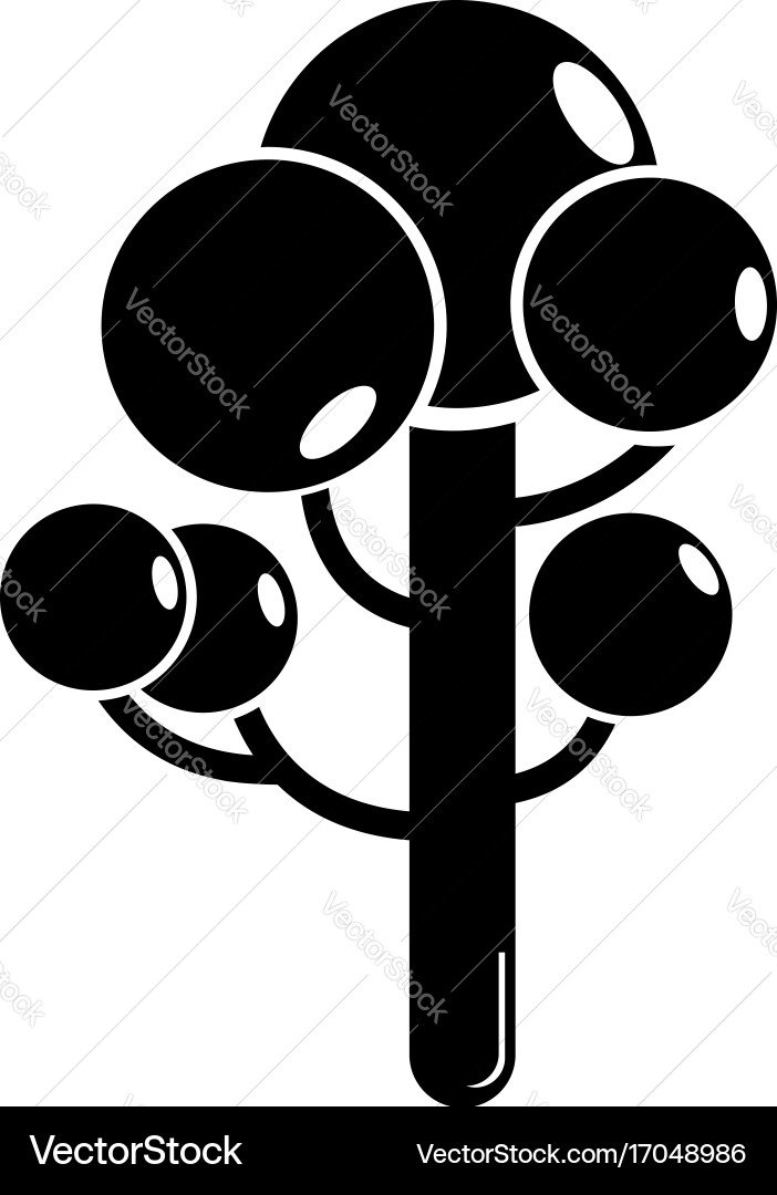 Tree icon simple black style Vector Image