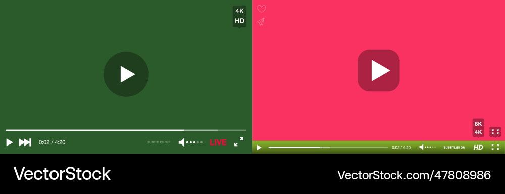 Videoplayer-Fenster mit Menü- und Tastenfeld Videoplayer-Fenster mit Menü- und Tastenfeld vektorbild