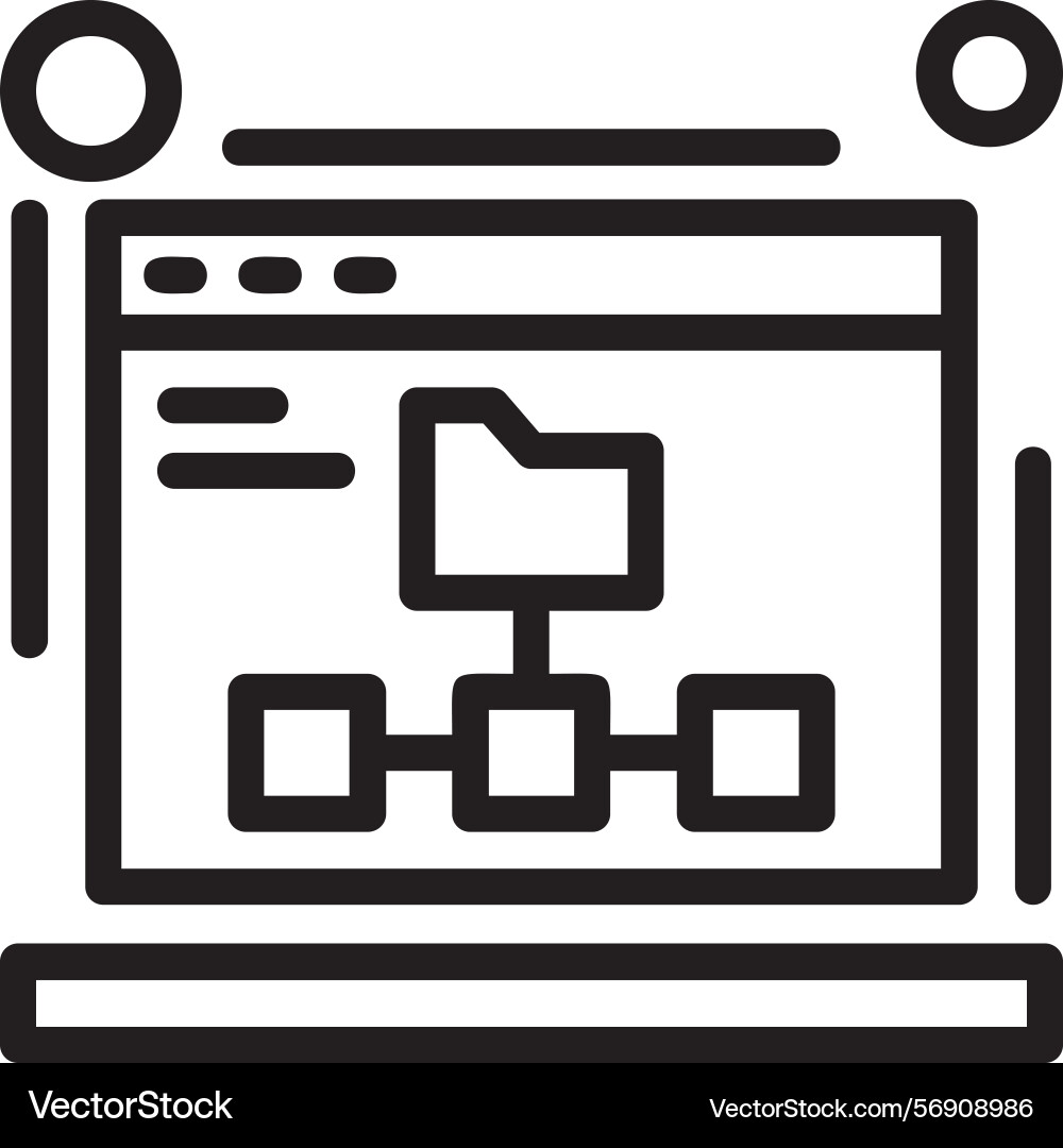 Xml sitemap linear style icon design vector image