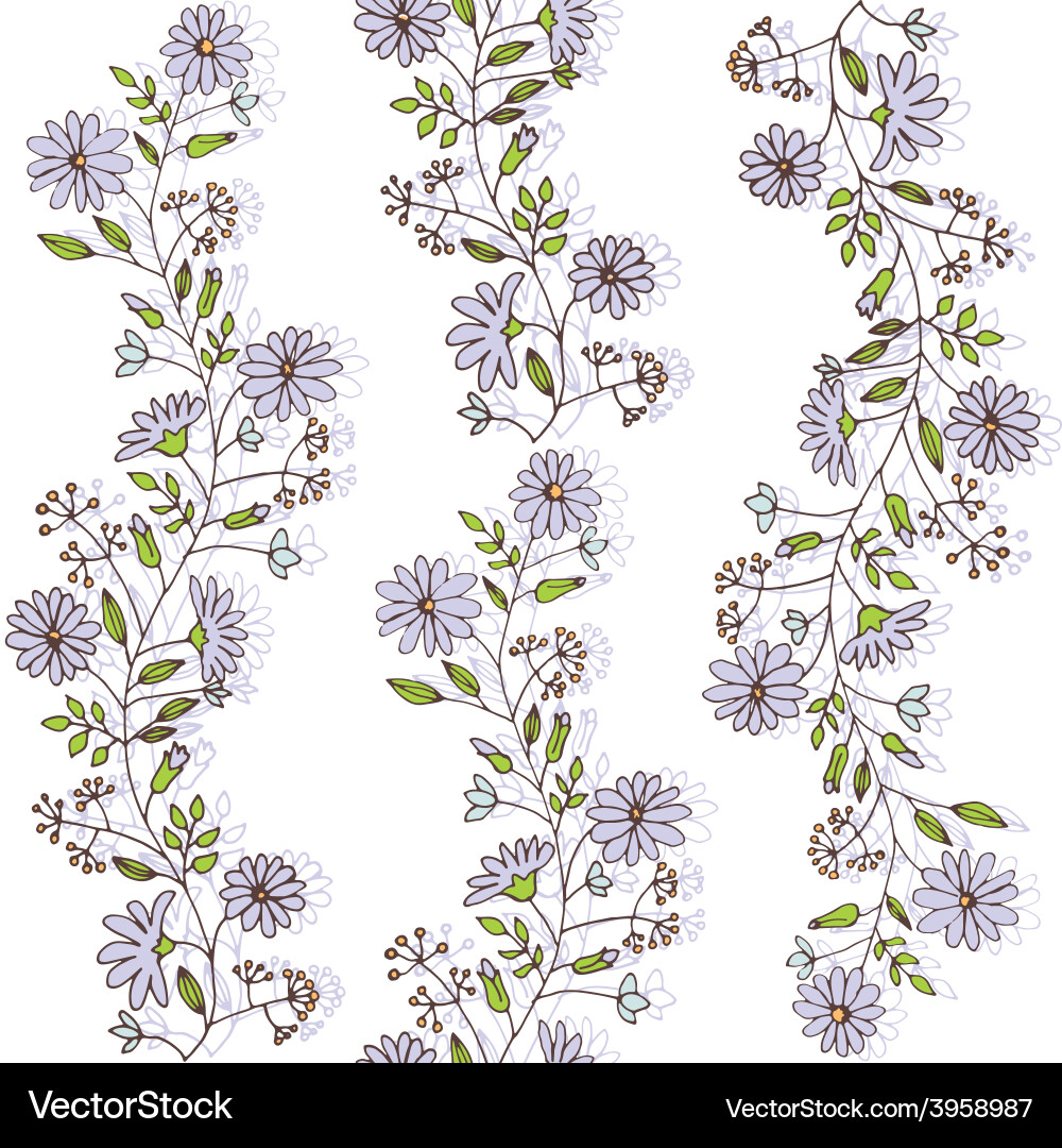 Background with flowers vector image