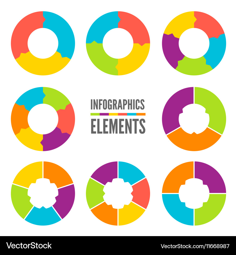 Circle Arrows for Infographic Royalty Free Vector Image