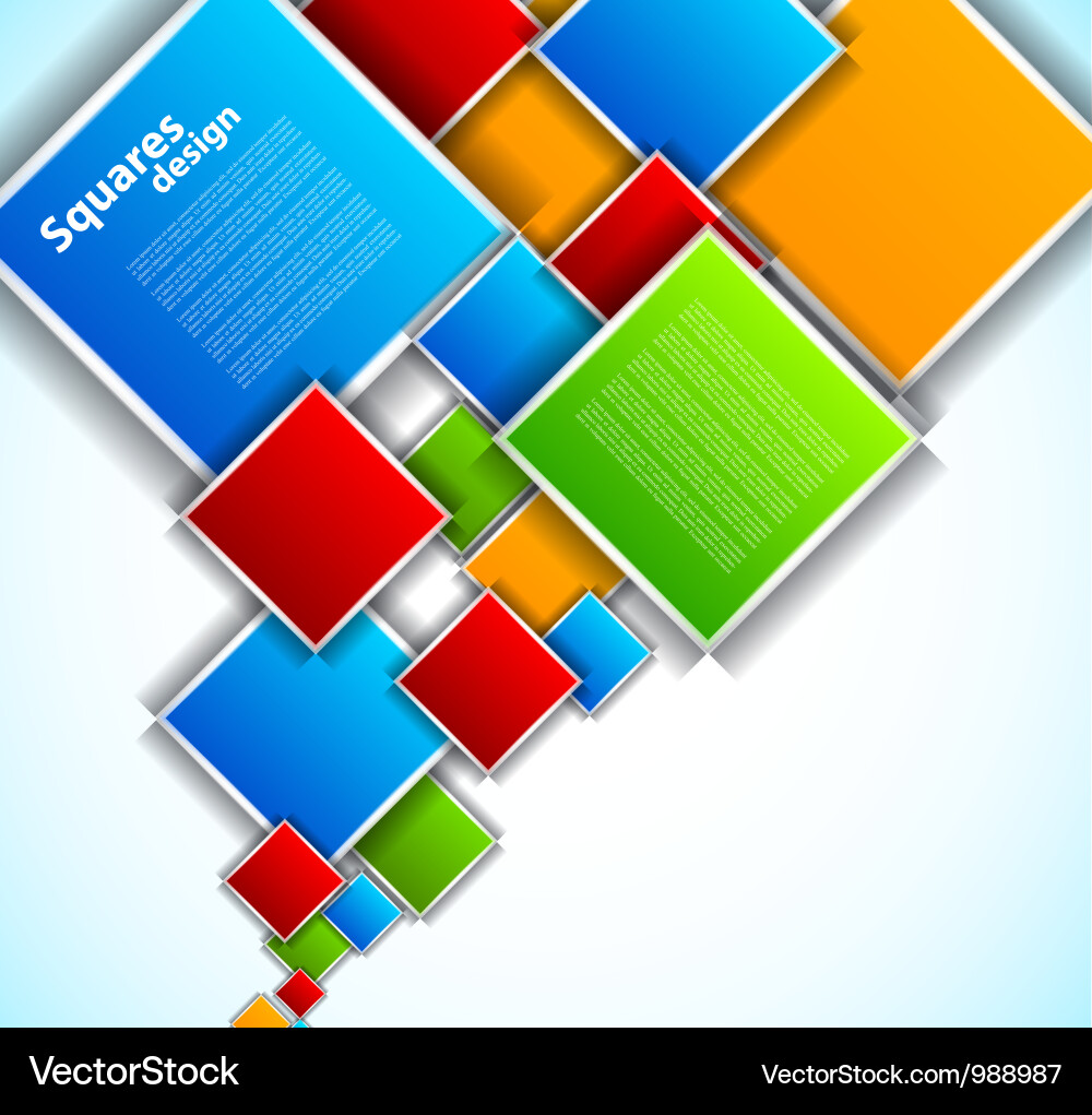 Colorful Square Background Vector Image