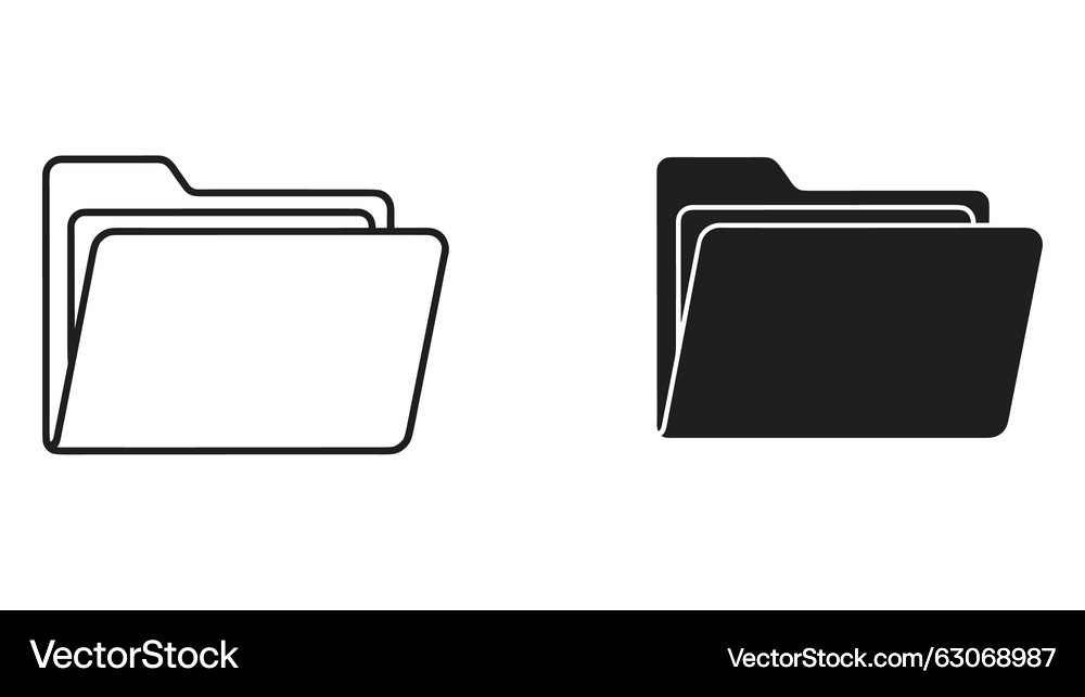 File Folder Stack Icon – Royalty-Free Vector | VectorStock