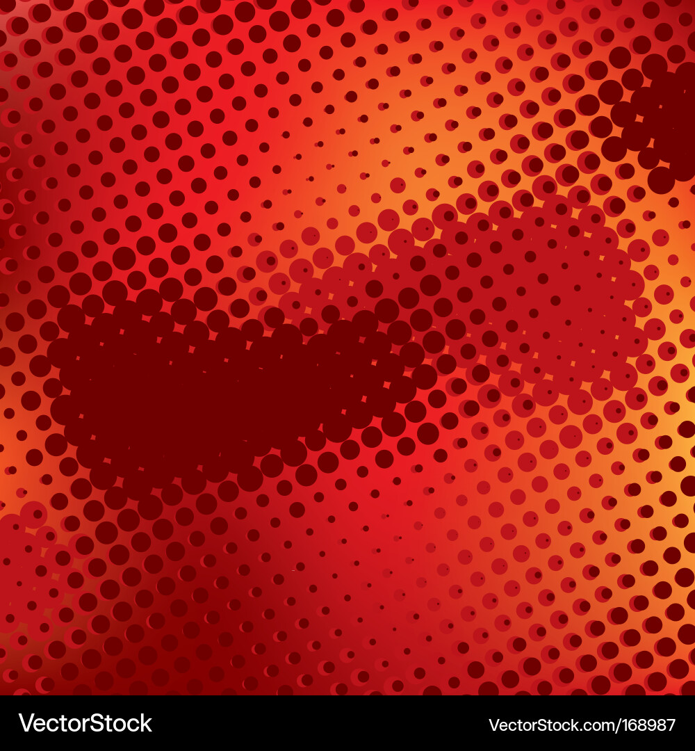 Red Halftone Abstract Background vector image