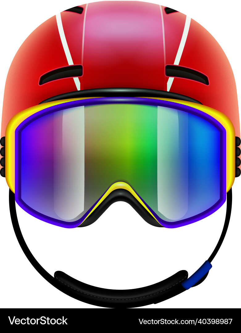 Ski snowboard helmet composition Ski snowboard helmet composition vector image