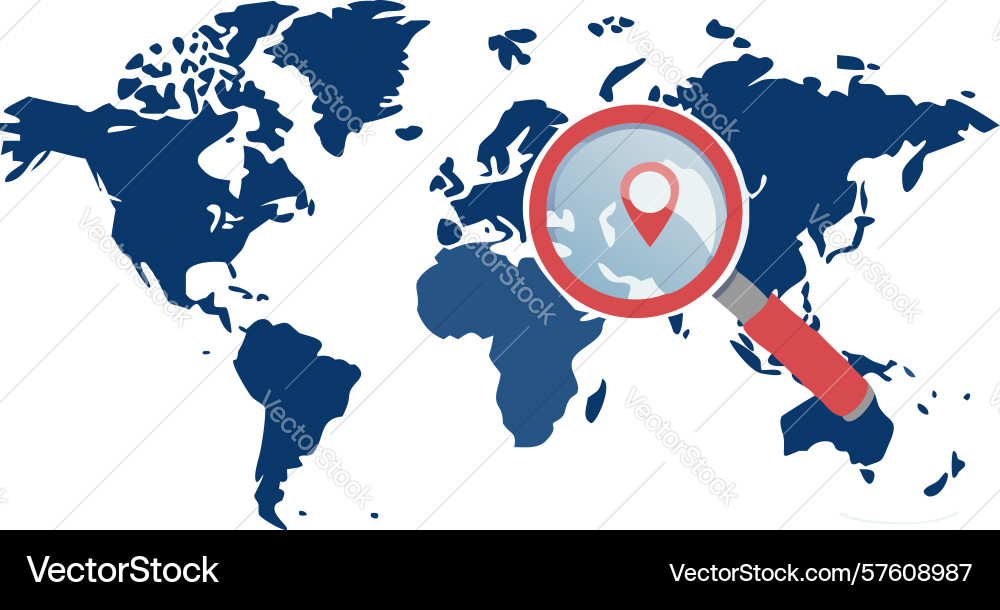World map search location icon design generative vector image