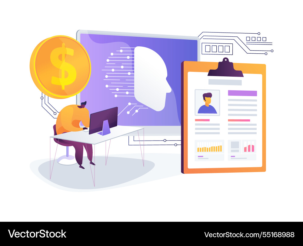Ai-driven customer lifetime value analysis Ai-driven customer lifetime value analysis Vector Image