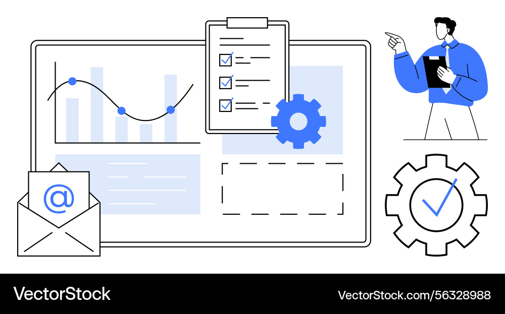 Data Analysis & Performance Metrics Vector Image