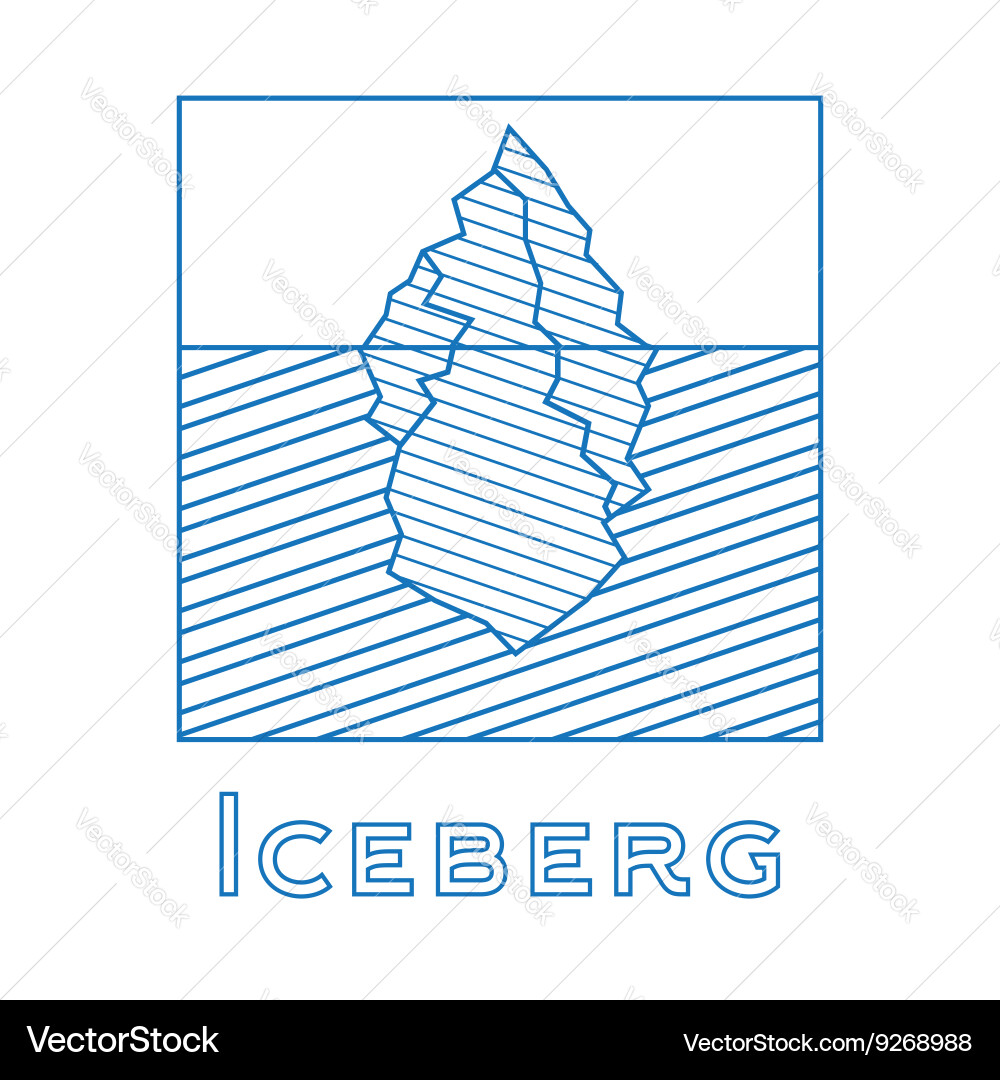 Isolated Linear Iceberg Vector Image