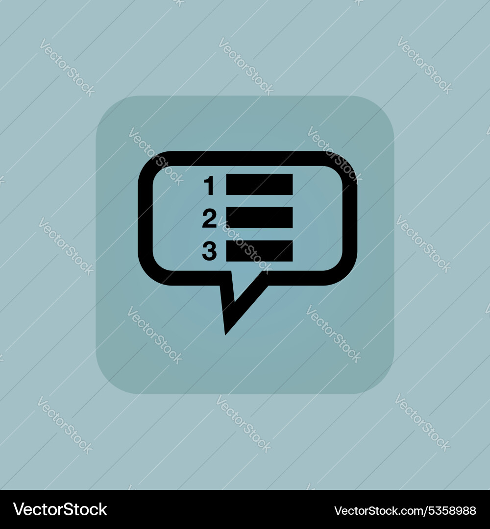 Numbered List Message Bubble vector image