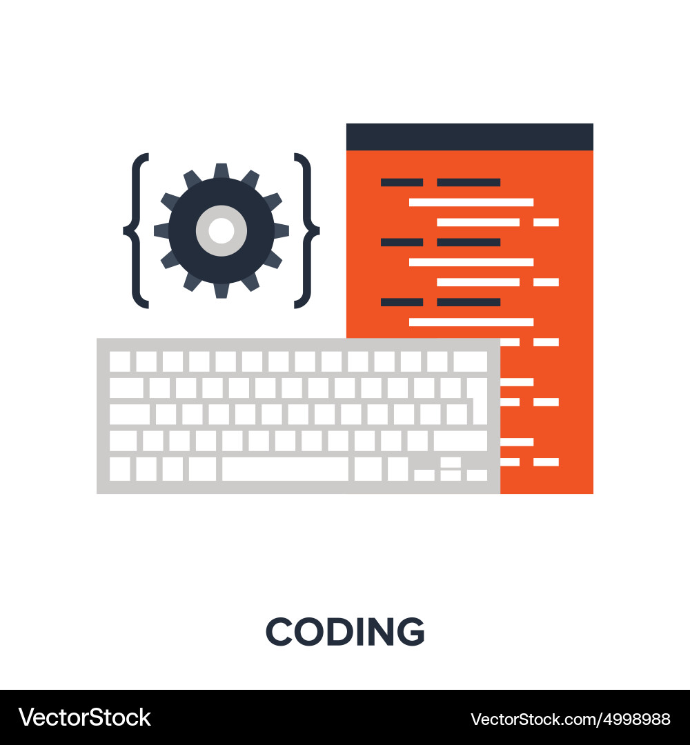Program coding vector image