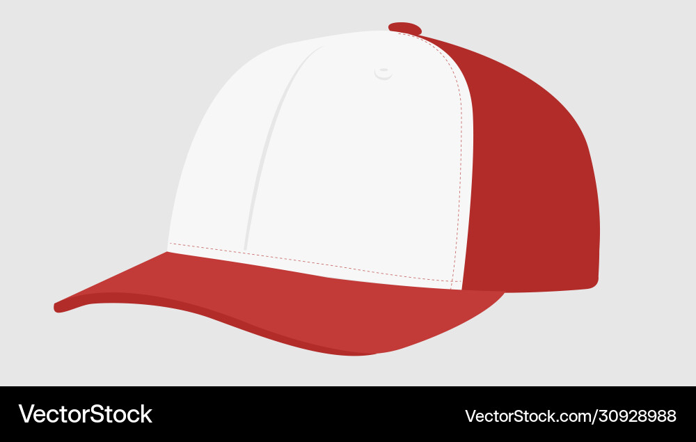 Red Baseball Cap Vector Image
