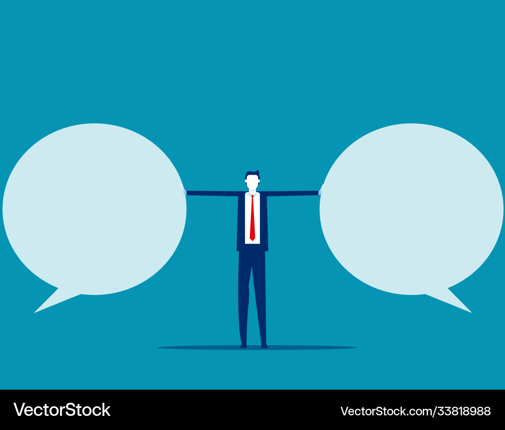Stop speech bubble business communication flat Stop speech bubble business communication flat vector image