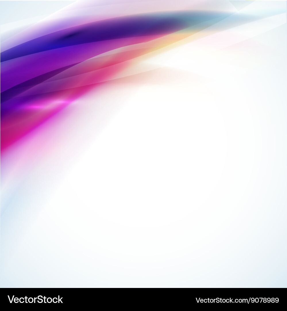 Abstract smooth colorful flow element on white vector image