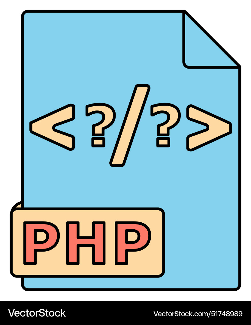 Php-Datei-Symbol das die Programmierung vektorbild