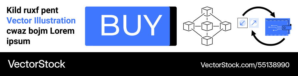 Digital transaction and blockchain concept Vector Image