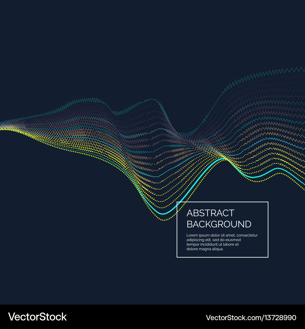 Dynamic Wave Particle Background Vector Image