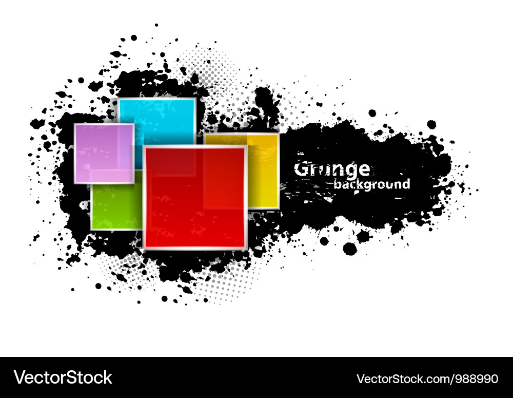 Grunge background with squares Vector Image