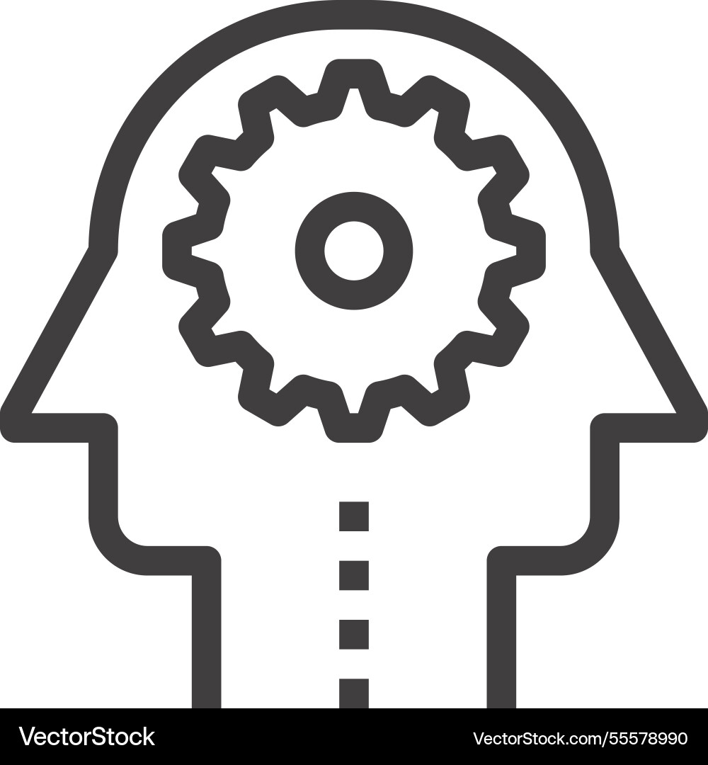 Teamwork flat line web icon concept Royalty Free Vector