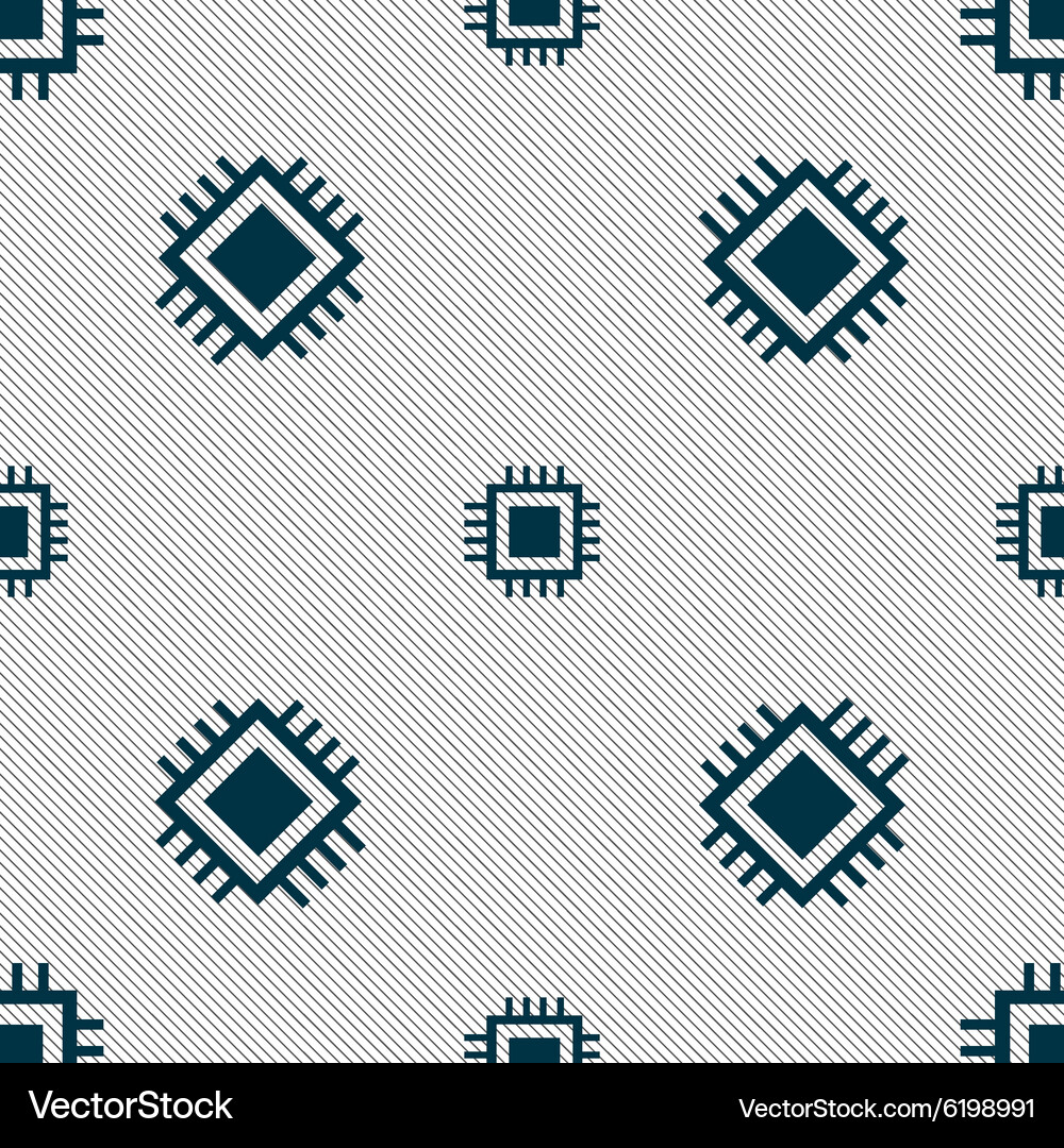 Central processing unit icon technology scheme Vector Image