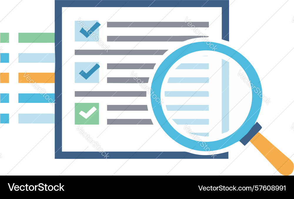 Checklist document search icon design generative vector image