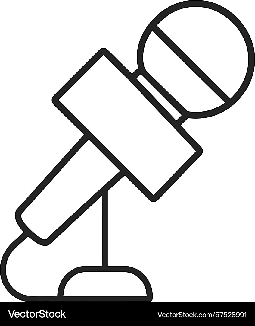 Microphone in a studio setting used for recording Microphone in a studio setting used for recording vector image