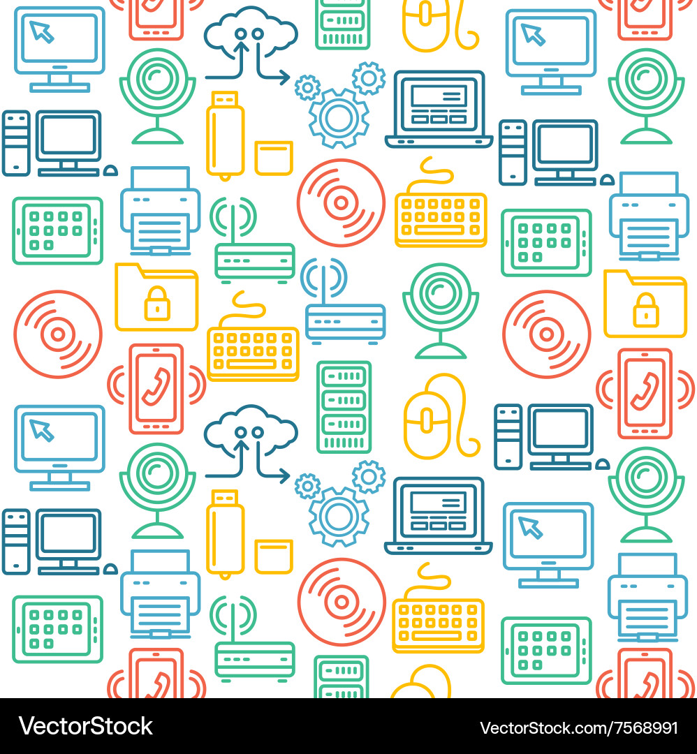 Modern Tech Computer Pattern vector image