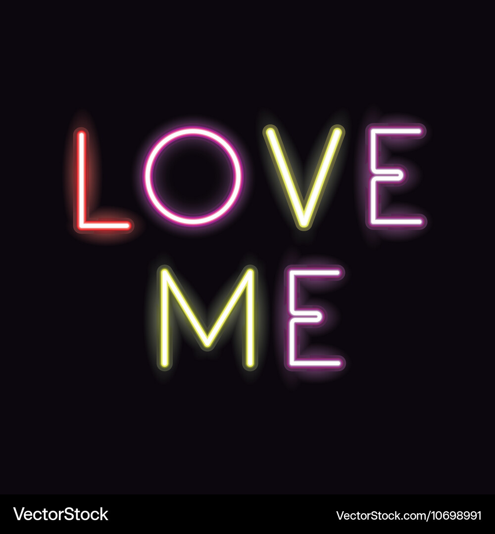 Neon font text design Vector Image