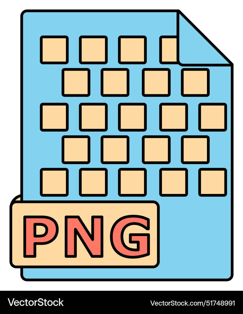 Png file icon raster graphics transparency Vector Image