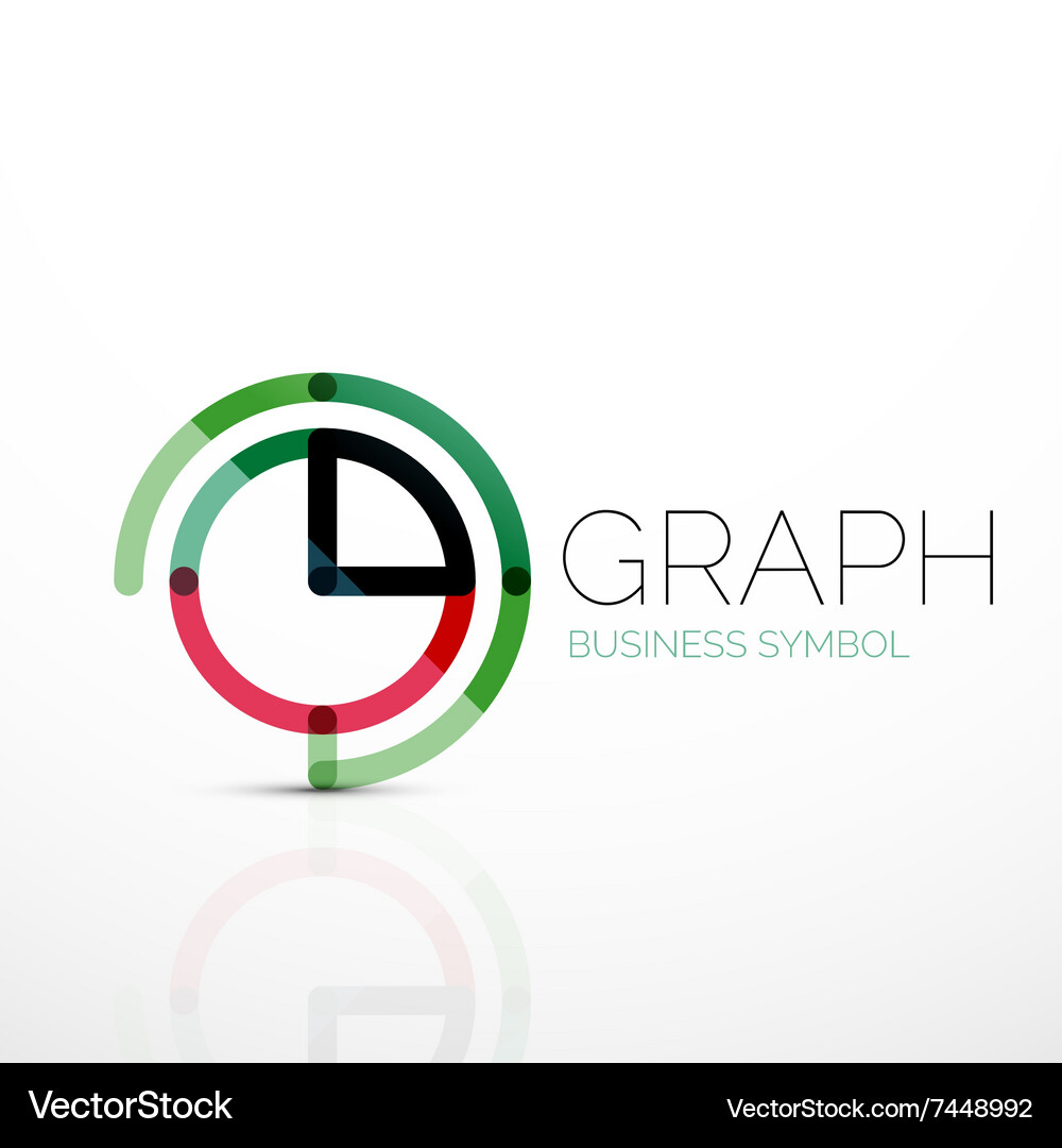 Abstract logo idea linear chart or graph Vector Image
