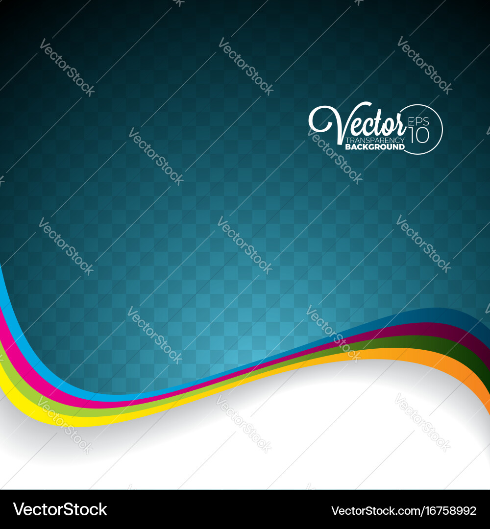 Abstract wave design on transparent background vector image
