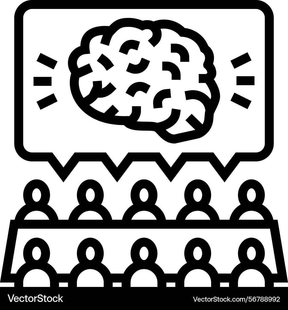 Brainstorming session research development line Vector Image