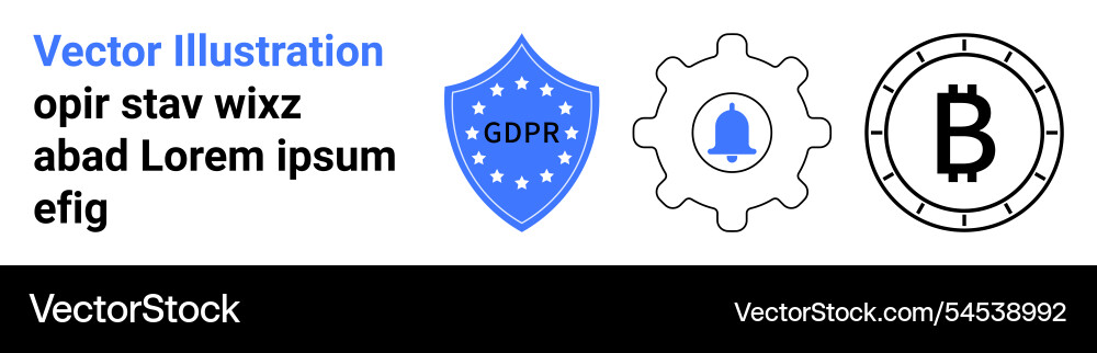 Data security notification system Vector Image