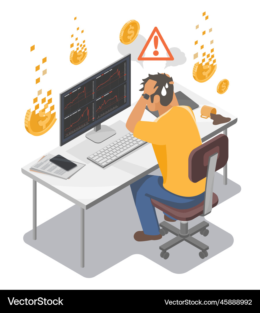 Loss trader digital money bitcoin cryptocurrency – Royalty-Free Vector |  VectorStock