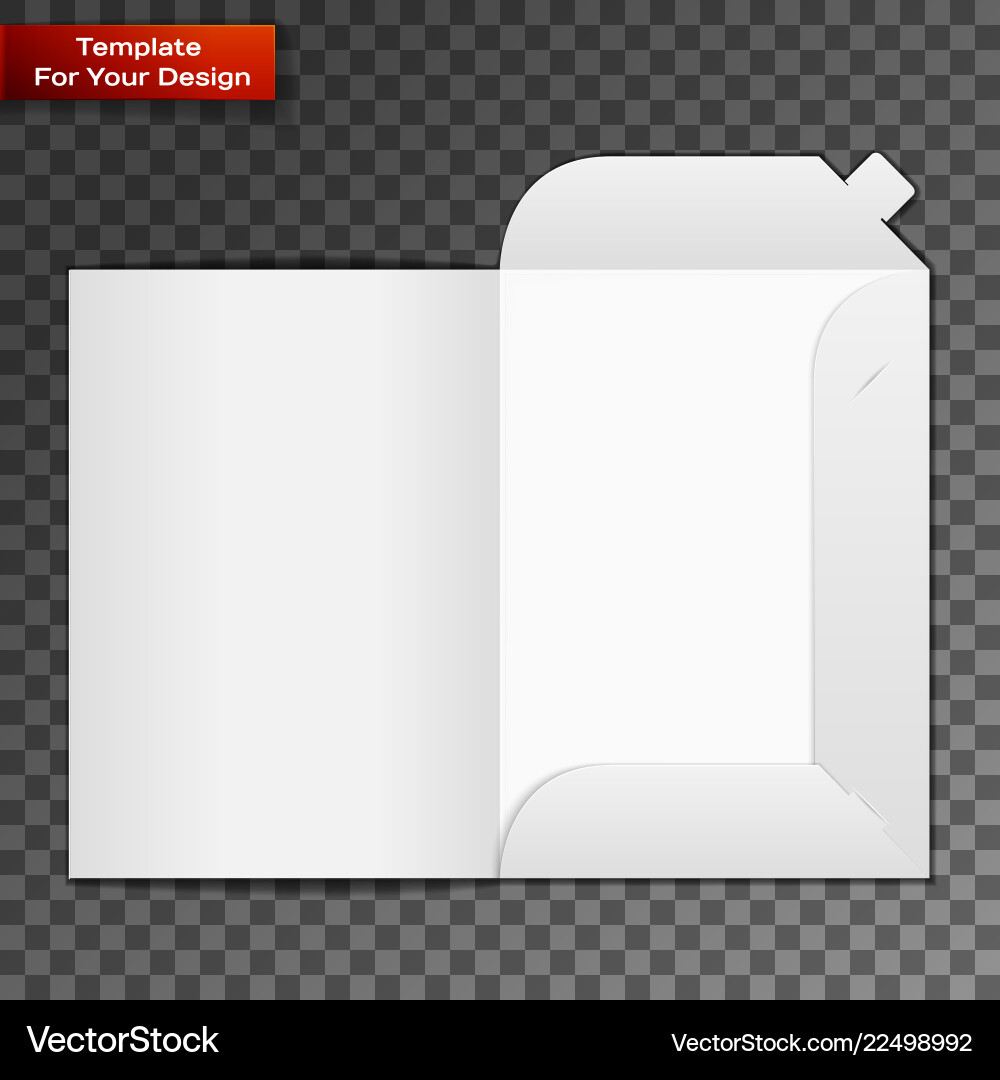 White Open Folder Template vector image
