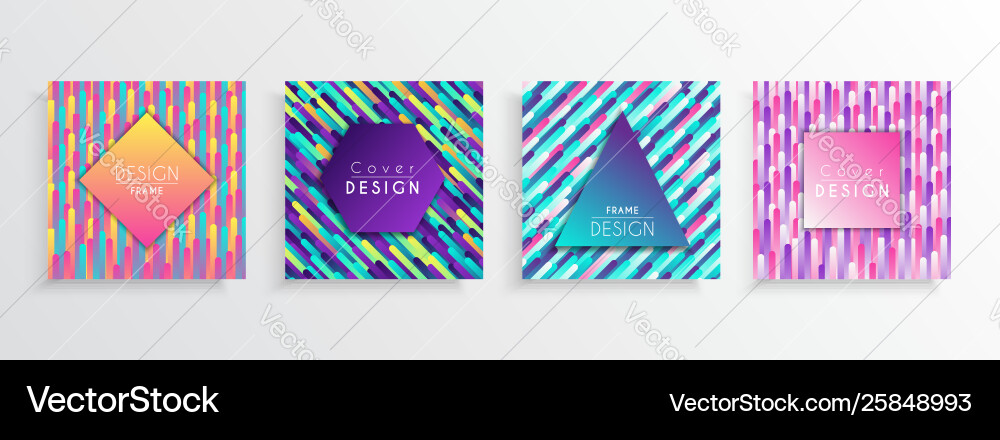 Abstract gradient background template design set Abstract gradient background template design set vector image