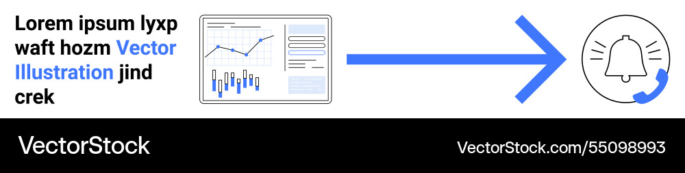 Data analysis and alert system with graphs bar Data analysis and alert system with graphs bar vector image