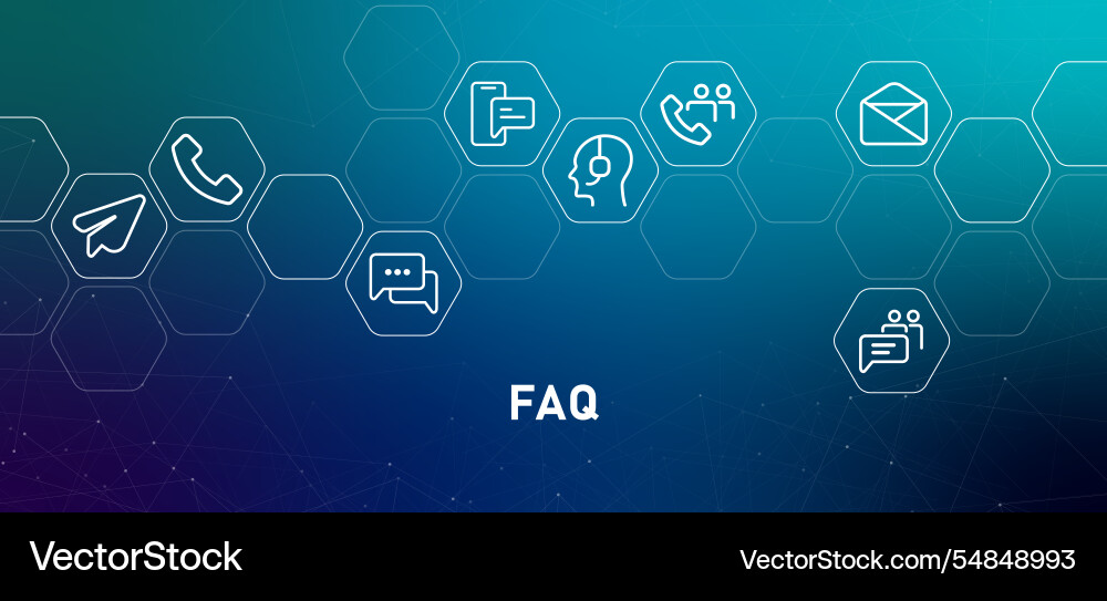 Faq Gradientenbahn Header häufig gestellte Frage Faq Gradientenbahn Header häufig gestellte Frage vektorbild