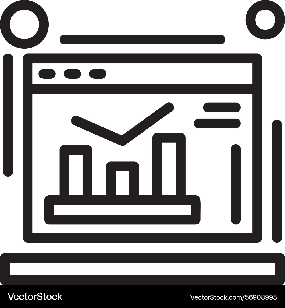 Google analytics linear style icon design vector image