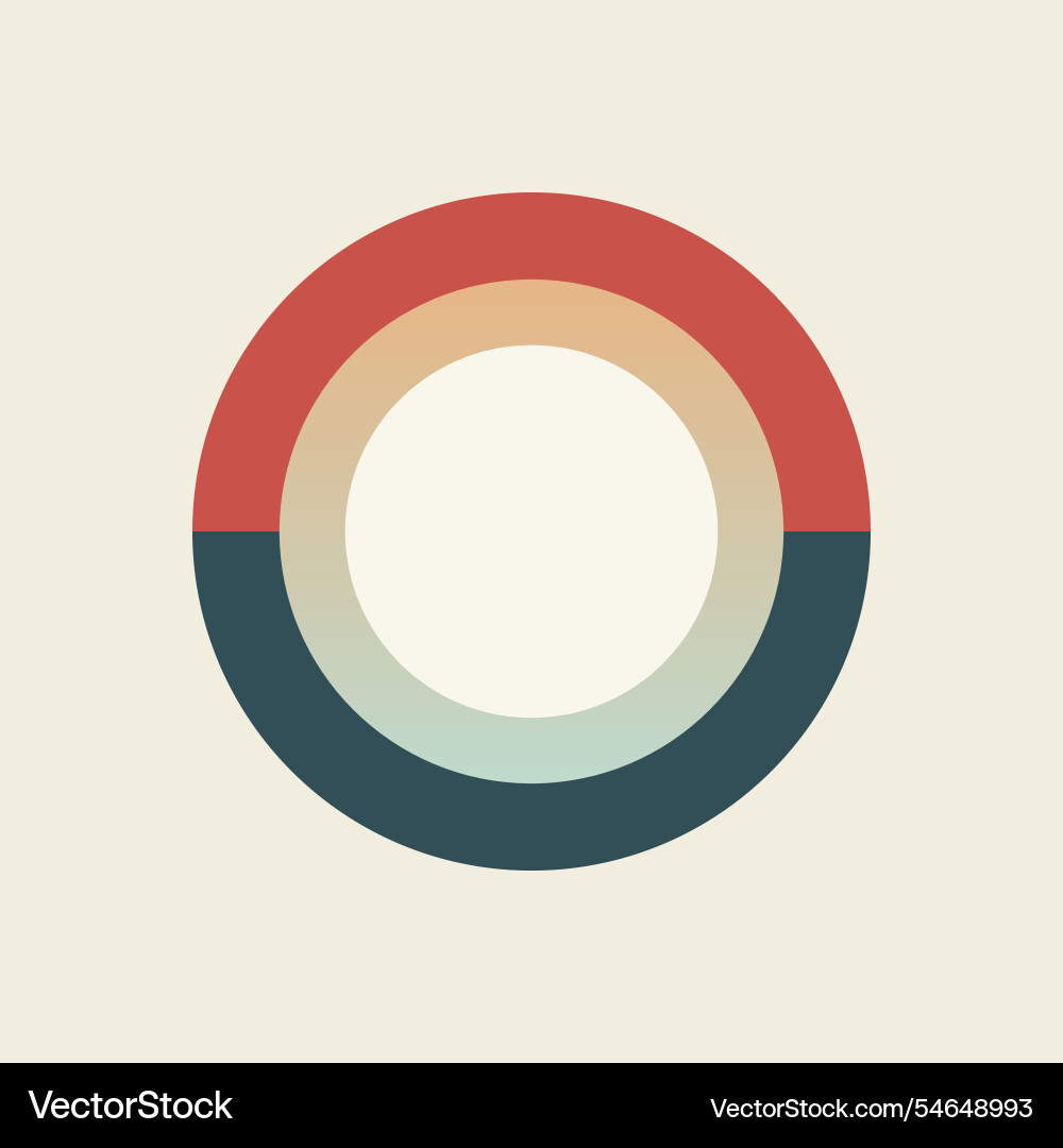 Minimal simple circle background vector image