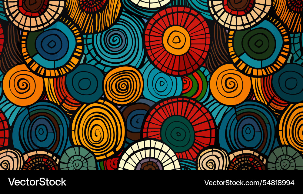 Abstract pattern with elements of african style vector image