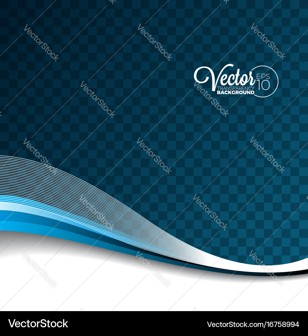 Abstract wave design on transparent background vector image