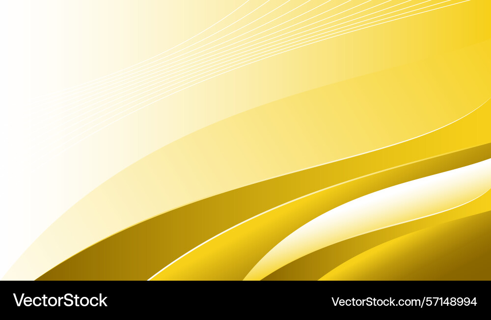 Abstract yellow background with some smooth lines vector image