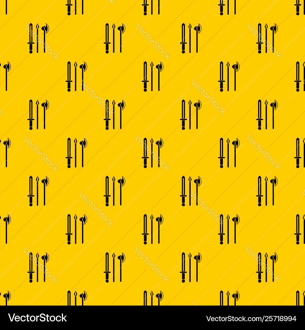 Ancient weapon sword pick and axe pattern Vector Image