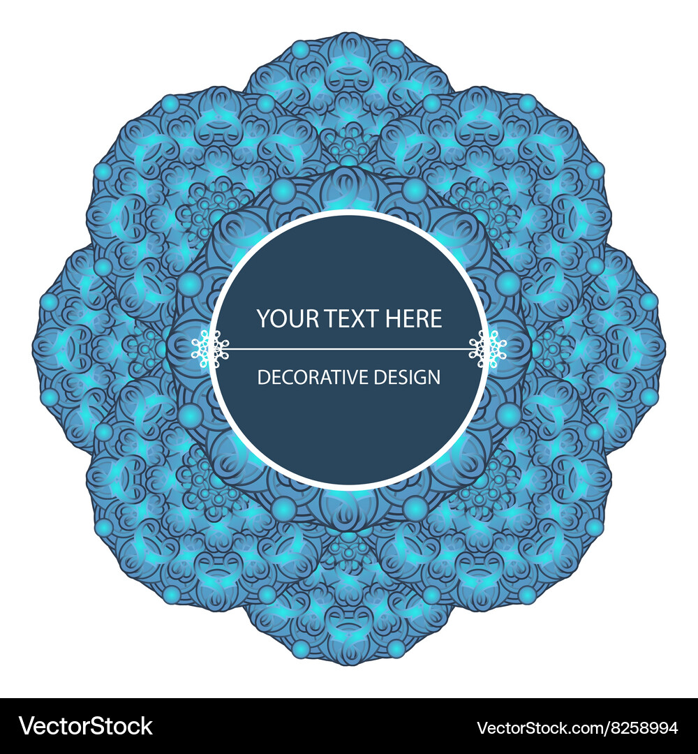 Decorative design element with a circular pattern Vector Image